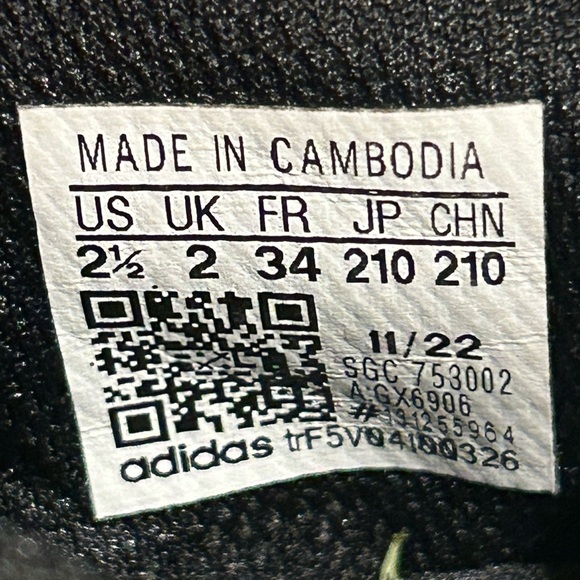 Adidas Goletto VIII Firm Ground Kids Shoes Sz 2.5 Black Royal Blue Soccer Cleats - Picture 9 of 11